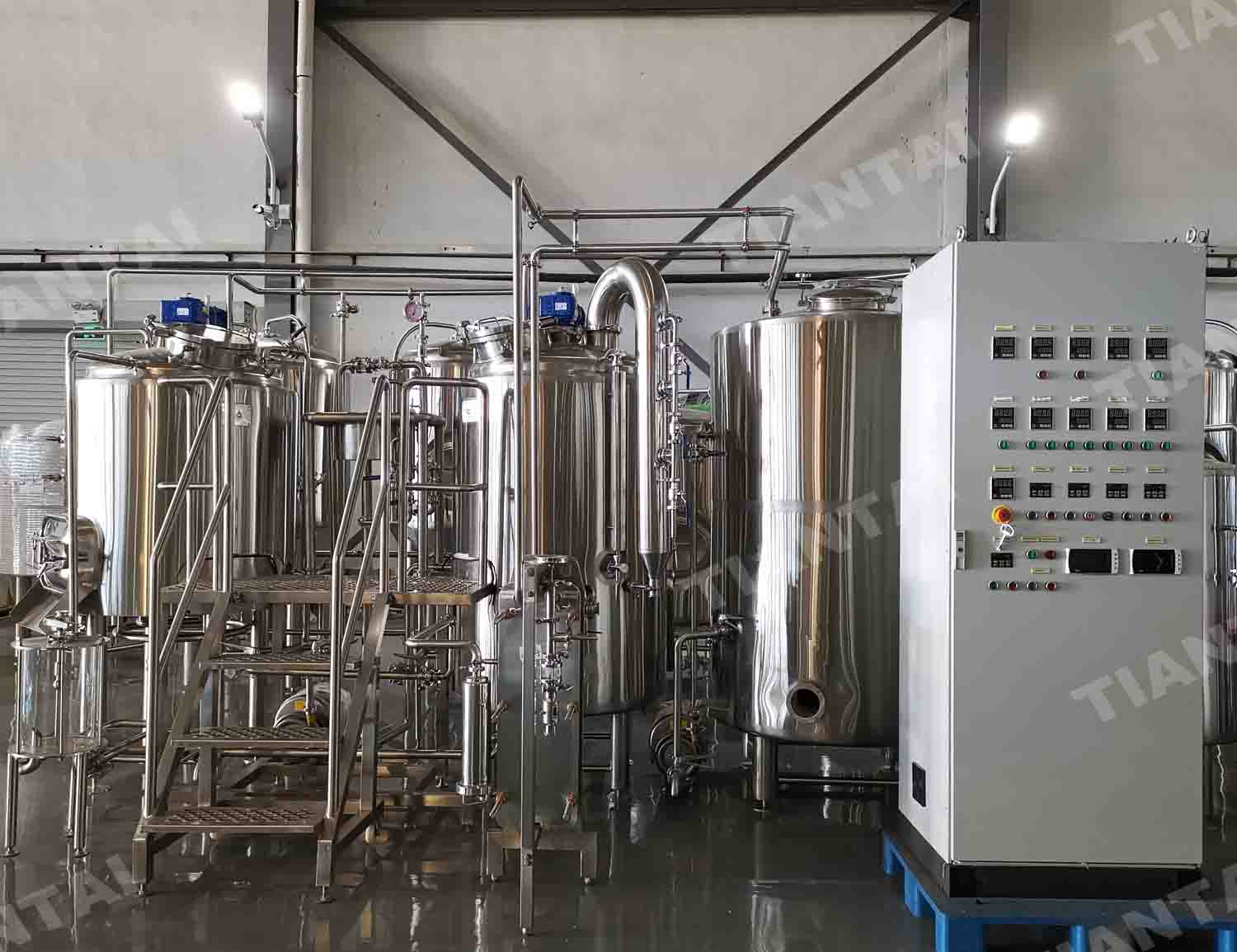500L direct fire heating brewery installed in Australia